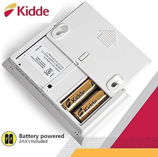 Alt view image 5 of 5 - Kidde Carbon Monoxide Detector, Battery Powered CO Alarm with LEDs, Test-Reset Button, Low Battery Indicator, Portable