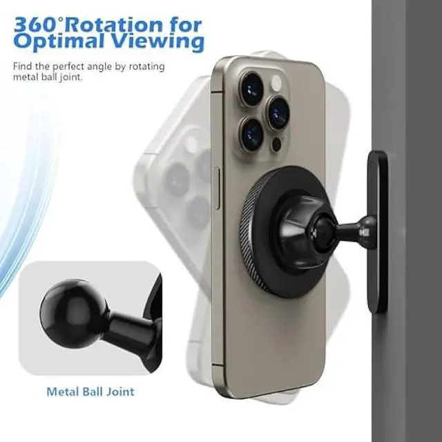 Alt view image 2 of 6 - Designed for Hyundai Ioniq 5 Phone Mount, Magnetically Attaches to Metallic Dashboard for 2024 2025 Hyundai Sonata Kona & 2022-2025 Ioniq5 2026 Ioniq 9 [Compatible with MagSafe]