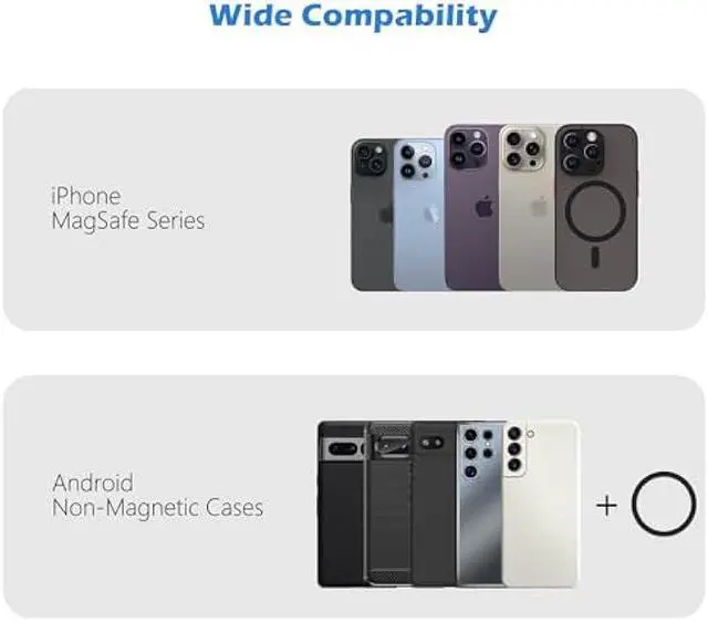 Alt view image 6 of 6 - Designed for Hyundai Ioniq 5 Phone Mount, Magnetically Attaches to Metallic Dashboard for 2024 2025 Hyundai Sonata Kona & 2022-2025 Ioniq5 2026 Ioniq 9 [Compatible with MagSafe]