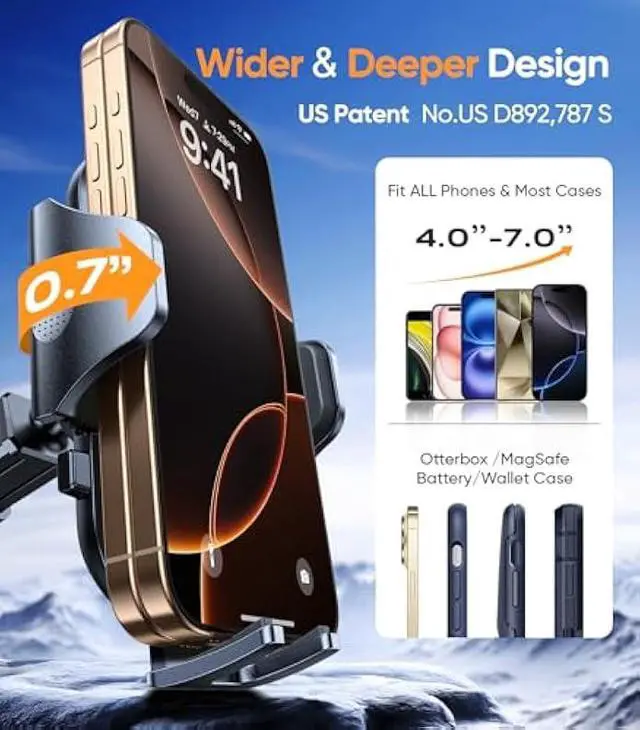 Alt view image 6 of 7 - VICSEED Dark Blue Phone Holders for Your Car [Upgraded True Military-Grade Strongest Suction] Cell Phone Mount for Car Dashboard Windshield Vent Truck Boat Stand Adjustable for iPhone Android