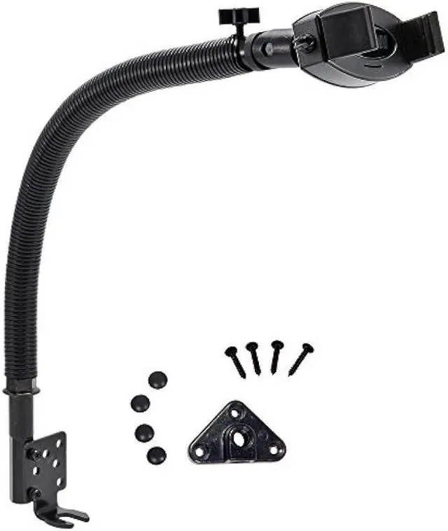 Main image of ARKON Mounts Mobile Grip 2 Phone Holder with Car Seat Rail or Floor Mount, For Cars and Trucks, High-Strength Flexible Arm, Compatible with iPhone, Galaxy, & more