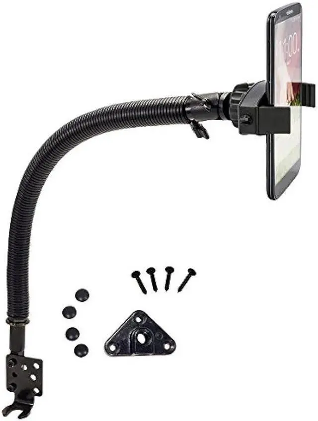 Alt view image 2 of 4 - ARKON Mounts Mobile Grip 2 Phone Holder with Car Seat Rail or Floor Mount, For Cars and Trucks, High-Strength Flexible Arm, Compatible with iPhone, Galaxy, & more