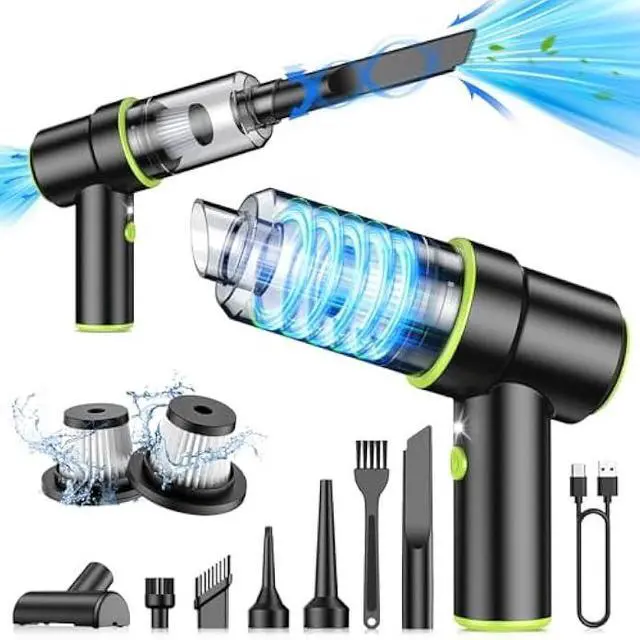 Main image of CODN Handheld Car Vacuum Portable Cordless 12000PA, 2 in 1 Handheld Vacuum Cleaner and Air Duster with Multi-Nozzles and LED Light, Mini Hand Held Vacuum Rechargeable for Home, Car, Office, Pet Hair