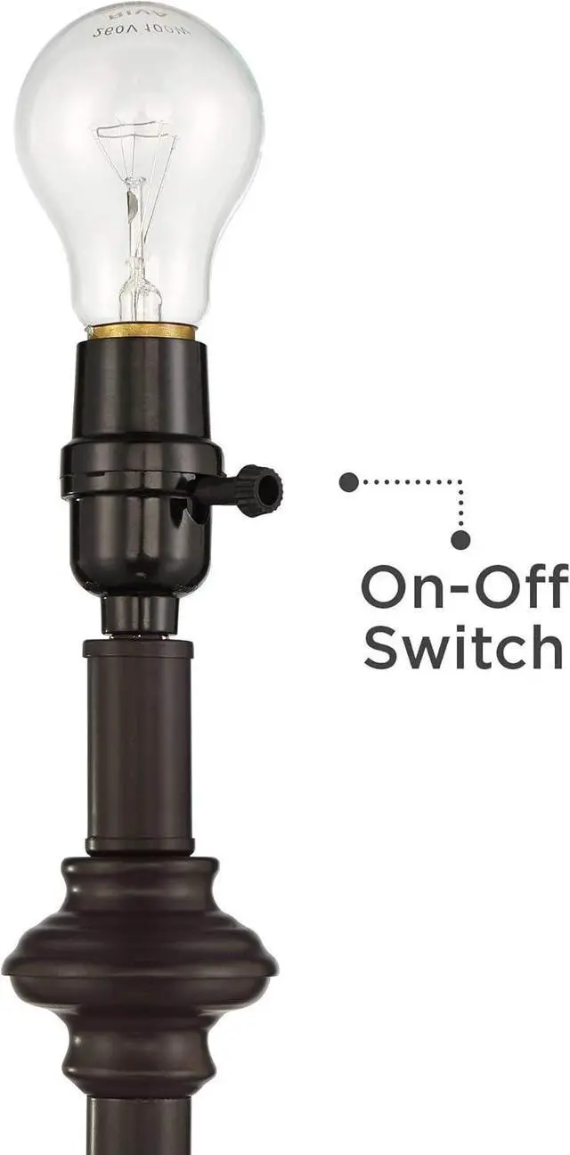 Alt view image 5 of 7 - 360 Lighting Carter Traditional Table 3 Piece Floor and Table Lamp Set Bronze Metal Oatmeal Drum Shade Decor for Living Room Bedroom House Bedside Nightstand Home Office Reading Family