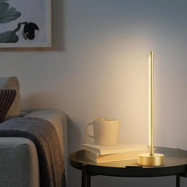 Alt view image 7 of 7 - Cordless LED Table Lamp Set of Two, Battery Operated Portable Desk Lamp,Dimmable/3 Color/Memory Function,Modern Rechargeable Table Light for Living Room,Bedroom,Bedside,Gold, 2 Pack