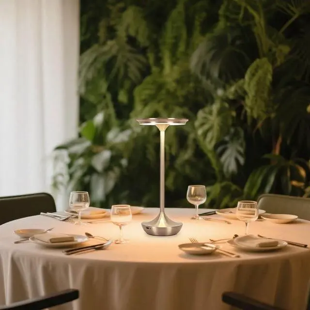 Alt view image 4 of 7 - Cordless Table Lamp Set of 2,Portable Rechargeable 6000mAh Outdoor LED Table Lamps,3 Color Stepless Dimming Touch Battery Powered Lamp, Table Light For Restaurant/Patio/Camping/Bedroom(Silver)