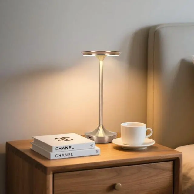 Alt view image 7 of 7 - Cordless Table Lamp Set of 2,Portable Rechargeable 6000mAh Outdoor LED Table Lamps,3 Color Stepless Dimming Touch Battery Powered Lamp, Table Light For Restaurant/Patio/Camping/Bedroom(Silver)