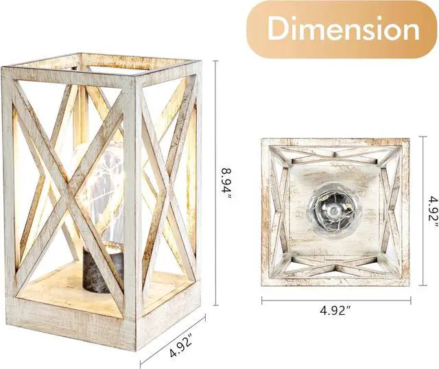 Alt view image 7 of 7 - WINGBO 2 Pack Retro Battery Powered Table Lamps, Battery Operated Cordless Lamp Set, Portable Nightlight Decorative Light for Living Room Dining Room Bedroom Entryway Patio Backyard, White Finish