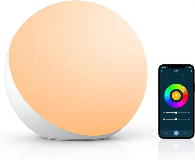 Main image of Hifree Smart Table Lamp, Dimmable Desk Lamp with App/Voice Control, LED RGB Color Changing Touch Lamp, Night Light for Bedroom Compatible with Alexa