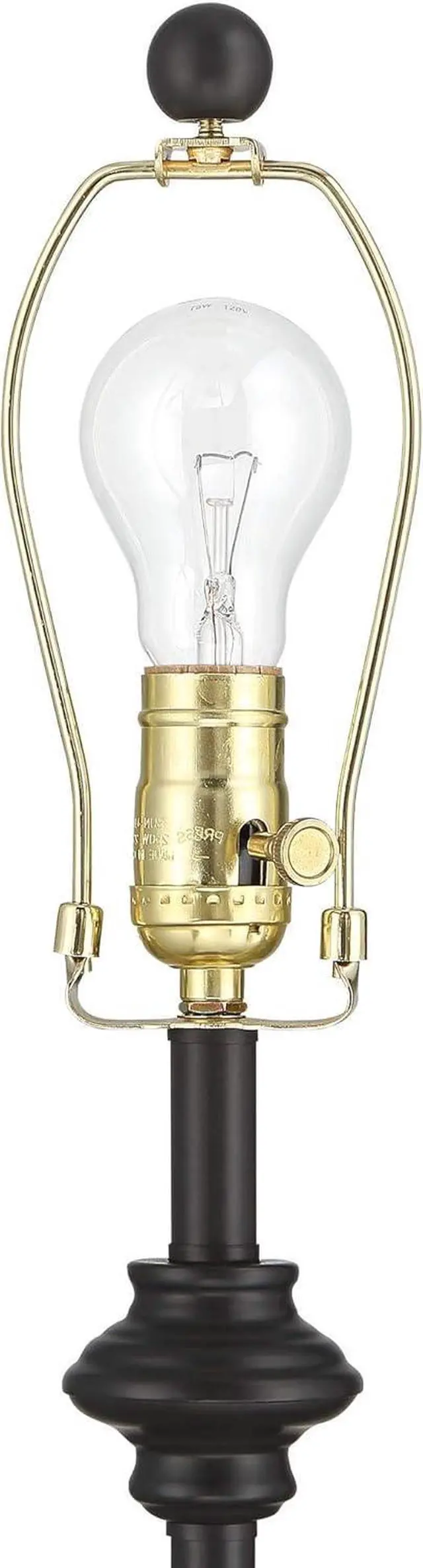 Alt view image 5 of 7 - 360 Lighting Lynn Modern Industrial Buffet Table Lamps 26" Tall Skinny Set of 2 Dark Bronze Brown Metal Oatmeal Fabric Drum Shade for Living Room House Home Dining Office Entryway Family Decor