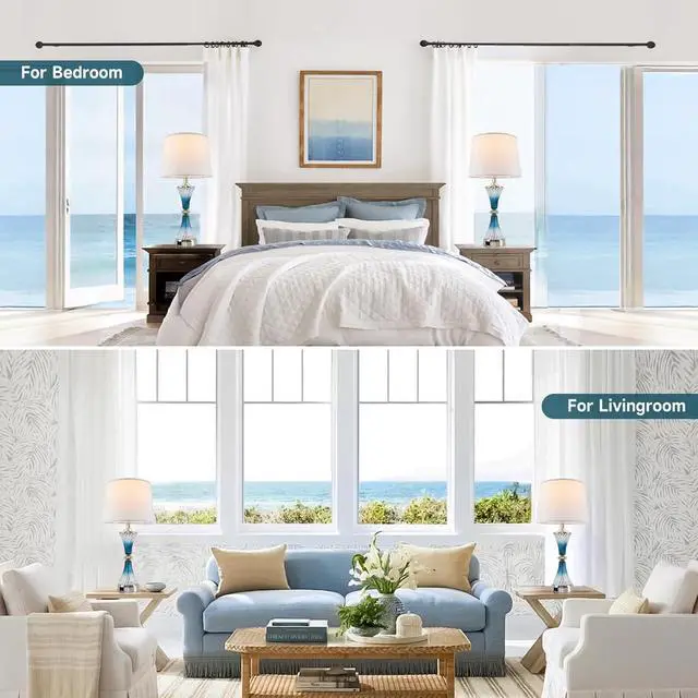 Alt view image 3 of 7 - Terpsichore Nightstand Lamps Set of 2 Bedside Crystal Lamp Touch Dimmable Table Lamps Modern Glass Table Lamp LED Lights Coastal Lamp USB Powered Desk Light &Outlets for Bedroom, Living Room, Lighting