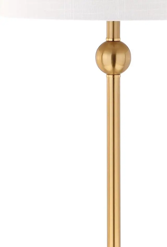 Alt view image 6 of 7 - JONATHAN Y JYL2010A-SET2 Set of 2 Table Lamps Hollis 34" Metal LED Table Lamp Modern Contemporary Glam Bedside Desk Nightstand Lamp for Bedroom Living Room Office College Bookcase, Brass