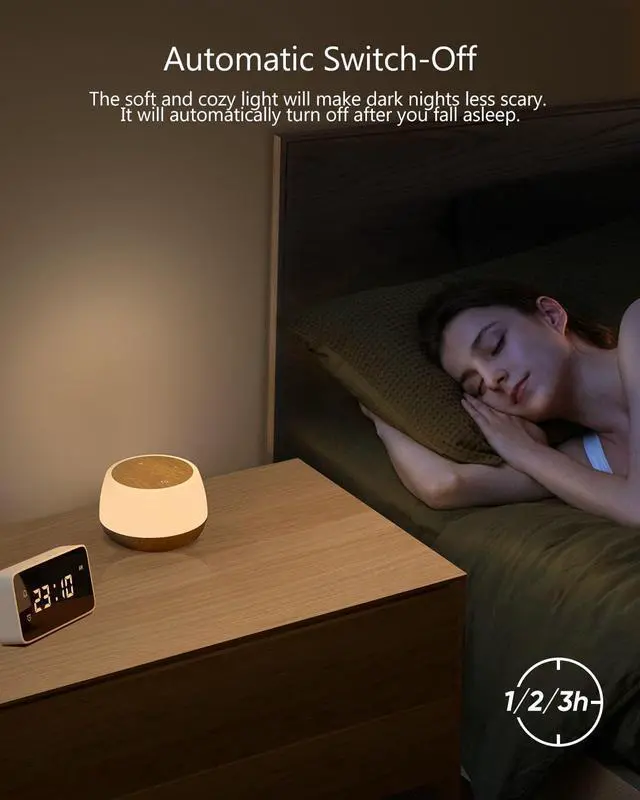 Alt view image 6 of 7 - Night Light for Baby Nursery Set of 2, USB Rechargeable Bedside Lamp Stepless Dimmable, 3 Modes & 9 Colors Changing, Portable Touch Light for Adults with Timing & Memory