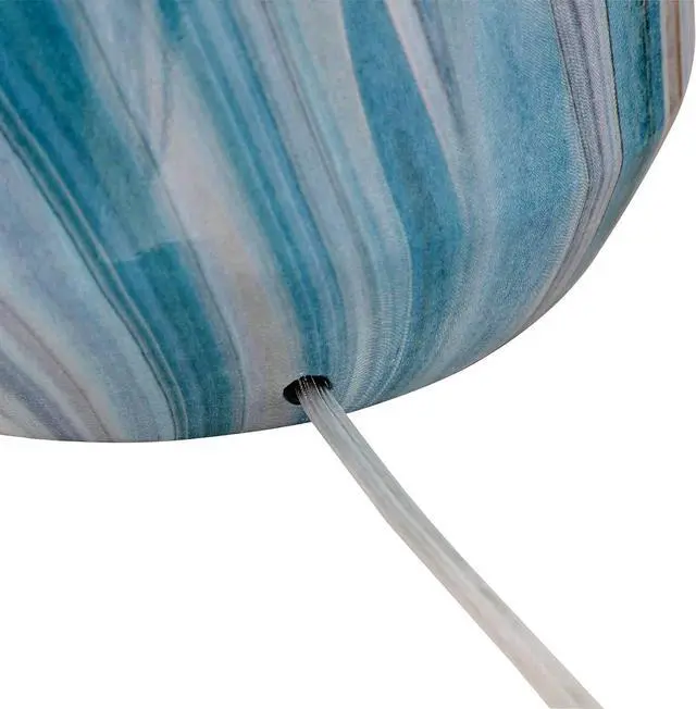 Alt view image 6 of 7 - 360 Lighting Carlton 28" Tall Modern Table Lamps Set of 2 WiFi Smart Socket Blue Marble Finish Living Room Bedroom Bedside Nightstand House Office Home Reading Kitchen Entryway White Shade