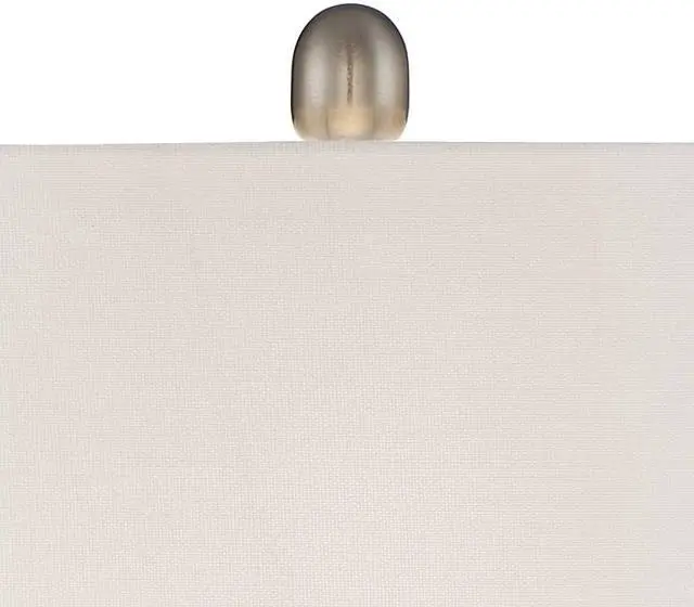 Alt view image 3 of 7 - 360 Lighting Roxie Modern Table Lamps 31" Tall Set of 2 Brushed Nickel Silver Metal Off White Fabric Rectangular Shade for Bedroom Living Room House Bedside Nightstand Home Office Entryway