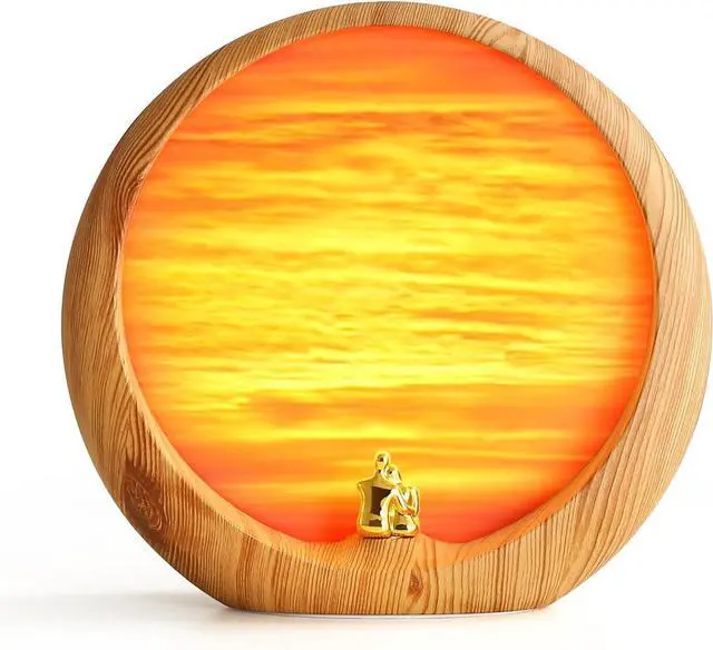 Main image of mamre Golden Sunset Lamp Home Decorations Table Lamp Gifts for Wedding Anniversary Valentine's Day Mother's Day Birthday(Golden Sunset)