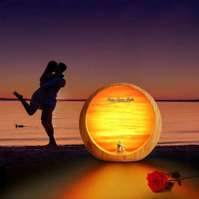 Alt view image 3 of 7 - mamre Golden Sunset Lamp Home Decorations Table Lamp Gifts for Wedding Anniversary Valentine's Day Mother's Day Birthday(Golden Sunset)