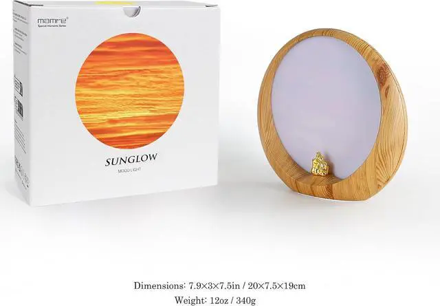 Alt view image 7 of 7 - mamre Golden Sunset Lamp Home Decorations Table Lamp Gifts for Wedding Anniversary Valentine's Day Mother's Day Birthday(Golden Sunset)