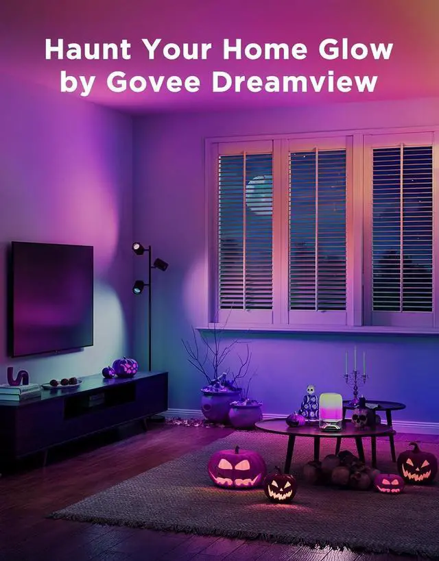 Alt view image 5 of 7 - Govee Tree Floor Lamp Compatible with Matter, 3 Rotatable Lights with LuminBlend Technology, Standing Lamp with 64 Dynamic Scenes, Music Sync, Ideal Floor Lamp for Living Room, Bedroom, Office