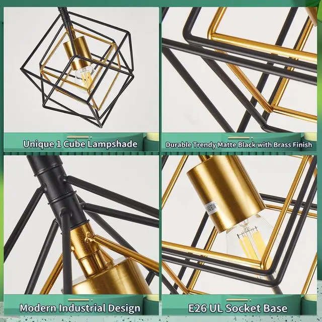 Alt view image 6 of 7 - Dimmable Farmhouse Floor Lamp for Living Room, 1 Light Rustic Standing Tall Lamp, Modern Bright Floor Lamp, Industrial Standing Lamp for Bedroom, Tall Pole Lamps Office, LED Bulbs Included.