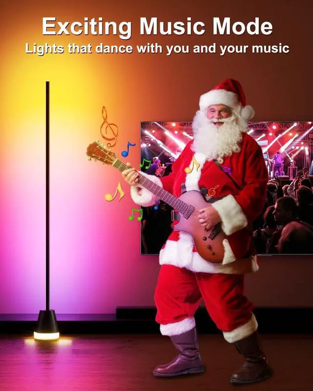 Alt view image 4 of 7 - Keepsmile Smart RGB LED Corner Floor Lamp,172 LEDs Bright Standing Lamps for Living Room with APP and Remote,Modern Floor Lamp with Music Sync and 16 Million Colors, Ambient Lighting for Bedroom