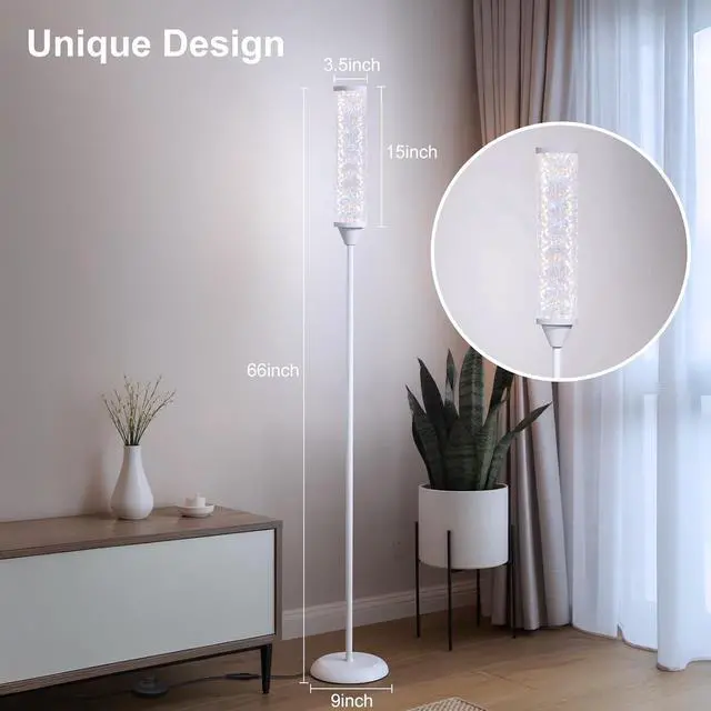 Alt view image 2 of 7 - Prism Glow Floor Lamp with Galaxy Nebula, Smart RGB LED Corner Floor Lamp with APP & Remote Control, 16M+ and 3 Color Temperatures, Music Sync, Modern Standing Lamps for Living Room Bedroom