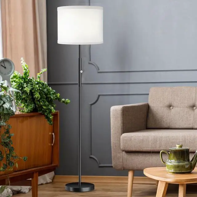 Alt view image 3 of 7 - PARTPHONER Floor Lamp for Living Room Bedroom, 65 Modern Tall Lamp Simple Design Standing Lamps | 3 Color Temperature Rotary Switch Floor Lamp Suitable for Bedroom, Study Room, Office