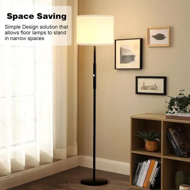 Alt view image 7 of 7 - PARTPHONER Floor Lamp for Living Room Bedroom, 65 Modern Tall Lamp Simple Design Standing Lamps | 3 Color Temperature Rotary Switch Floor Lamp Suitable for Bedroom, Study Room, Office