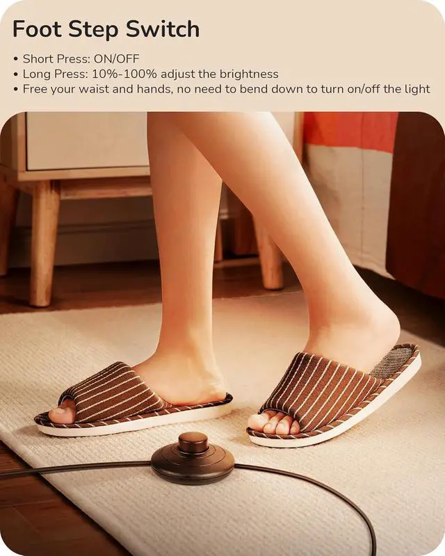 Alt view image 5 of 7 - EDISHINE LED Corner Floor Lamp, 57.5" Minimalist Dimmable Sleek Light, Adjustable Height, Standing Tall Floor Lamps for Living Room, Bedroom, Office, 3000K Warm White Light, Black