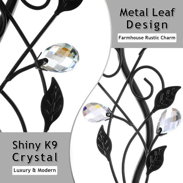 Alt view image 6 of 7 - Sheeta 65 Floor Lamps for Living Room with 3 Color Temperatures LED Bulb, Standing Lamp Tall Farmhouse Floor Lamp with Rustic Leaf Design, Tall Lamps for Living Room Bedroom Office Reading, Black