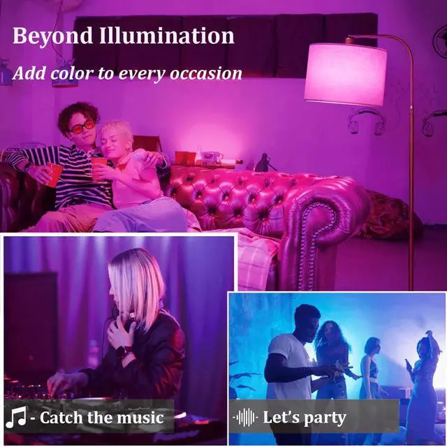 Alt view image 5 of 7 - Gold Floor Lamp with Remote Control, 1200 Lumens Adjustable Height Dimmable Arc Floor Lamp for Living Room, Modern Gold Standing Lamp for Bedroom, Office, LED Smart Bulb Included