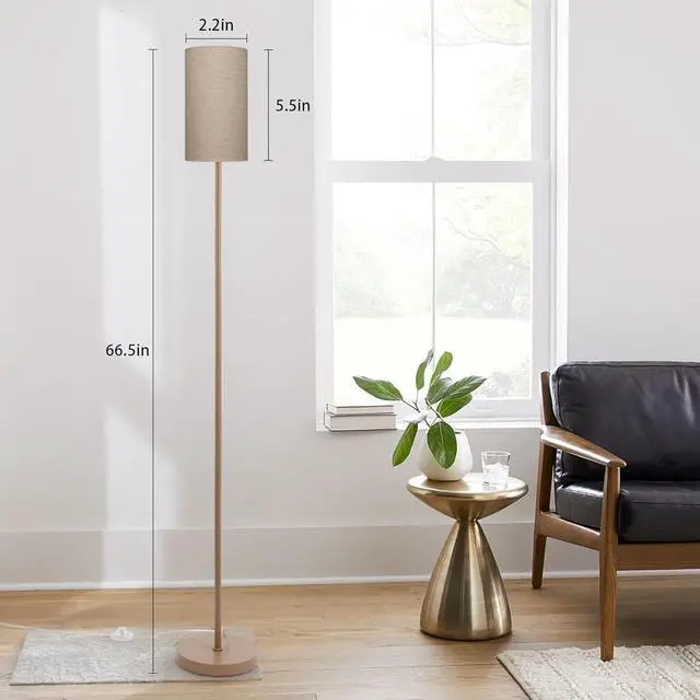 Alt view image 3 of 6 - Floor Lamps for Living Room Modern Tall Lamp for Bedroom Office Corner (Brown, 65'')