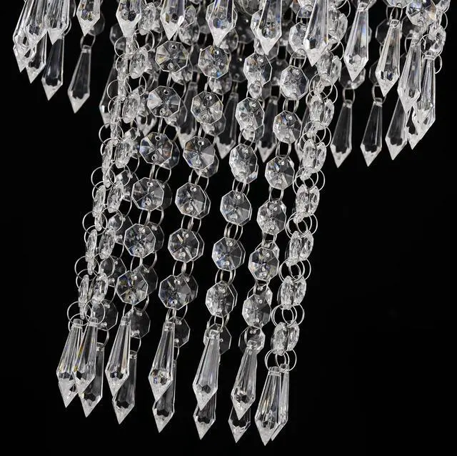 Alt view image 4 of 7 - Arc Floor Lamp for Living Room Modern Floor Lamp with Remote Control,Dimmable Crystal Floor Lamps Black Standing Lamp with 10 Color Temperature Tall Chandelier Floor Lamps for Bedroom Corner