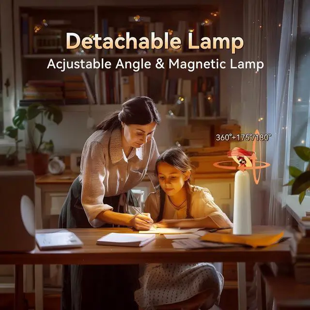 Alt view image 3 of 7 - LIGHTVERSE Floor Lamp for Living Room 360° Magnetic Bright Lights, Cordless Standing Corner Lamps 3 Ways to Use Adjustable Height, 3 Color Stepless Dimmable Light Gift for Family Friends