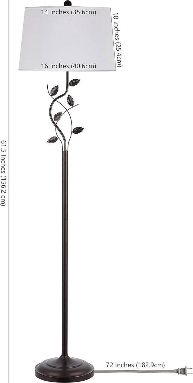 Alt view image 5 of 5 - Safavieh Lighting Collection Rudy 62-inch Black Iron Floor Lamp (LED Bulb Included)