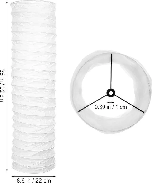 Alt view image 2 of 7 - Uonlytech Paper Floor Lamp Shades Nordic Style Table Light Cover Barrel Chandelier Protector for Home Hotel Bedside Desk Wall Floor Lamp