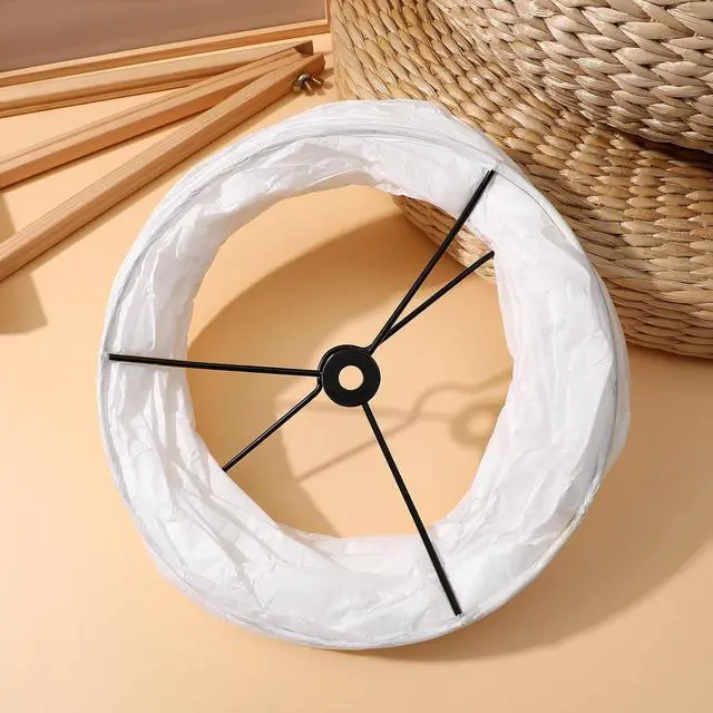 Alt view image 7 of 7 - Uonlytech Paper Floor Lamp Shades Nordic Style Table Light Cover Barrel Chandelier Protector for Home Hotel Bedside Desk Wall Floor Lamp