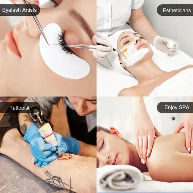 Alt view image 7 of 7 - Half Moon Light Lash Lamp, 19-Inch Shadow-Free LED with Flexible Gooseneck, 0-100% Dimmable, 2700K-5600K, 360° Rotating Head, for Lash Extensions, Tattoo, Facial, SPA, Salon (Glossy Black)