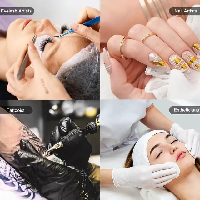 Alt view image 7 of 7 - Half Moon Light - 22 inch LED Lash Lamp for Eyelash Extensions for Tattoo Artists, Nail Tech, Esthetician - Cool, Warm Lamp with Adjustable Brightness & Height (White)