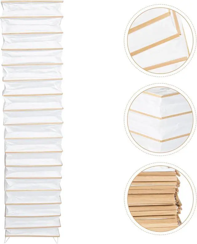 Alt view image 4 of 7 - Uonlytech Paper Floor Lamp Shades Nordic Style Table Lampshades Barrel Chandelier Light Cover Protector for Home Hotel Bedside Desk Floor Lamp, Beige