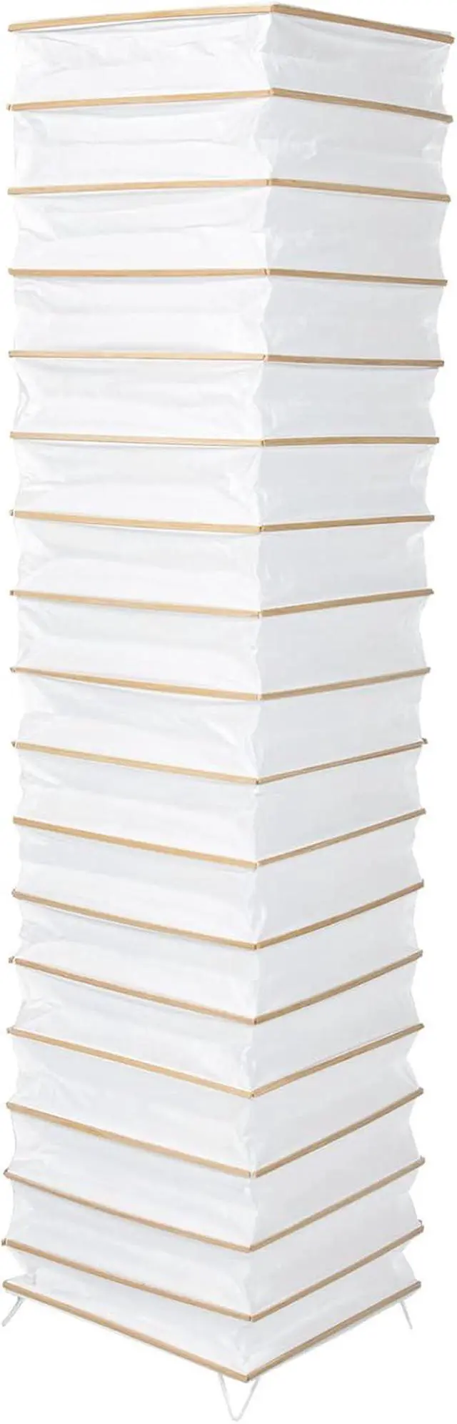 Alt view image 6 of 7 - Uonlytech Paper Floor Lamp Shades Nordic Style Table Lampshades Barrel Chandelier Light Cover Protector for Home Hotel Bedside Desk Floor Lamp, Beige