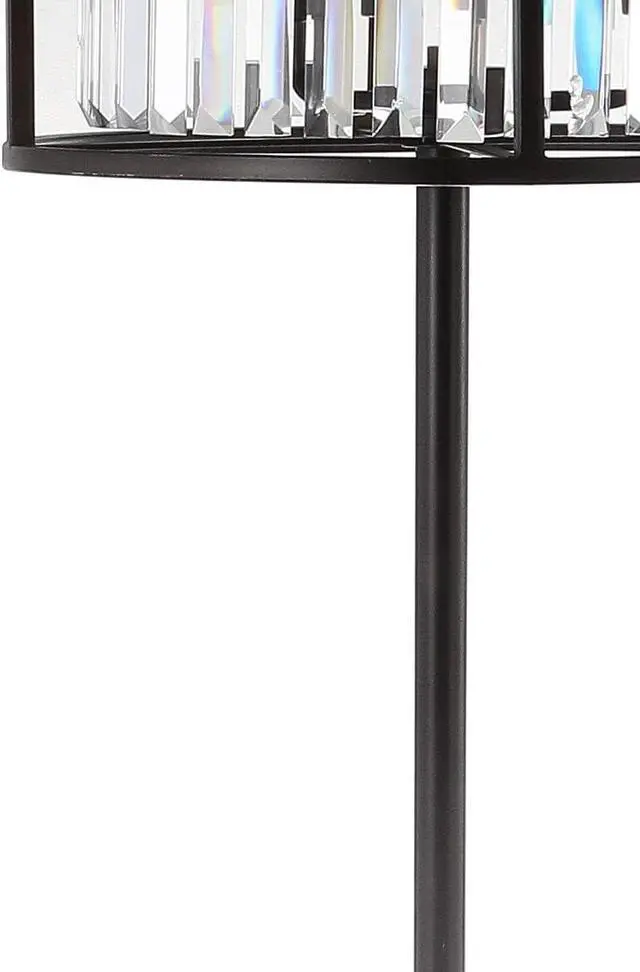 Alt view image 4 of 7 - JONATHAN Y JYL9054A Bevin 63" Metal/Crystal LED Floor Lamp, Glam, Contemporary, Modern, Elegant, Office, Living Room, Family Room, Dining Room, Bedroom, Hallway, Foyer, Oil Rubbed Bronze/Crystal