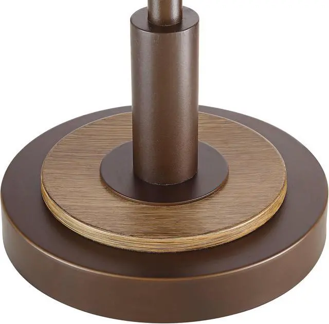 Alt view image 5 of 7 - Franklin Iron Works Folia Industrial Rustic 66" Tall Floor Lamp Standing with Smart Socket Oil Rubbed Bronze Organic Vine Leaf Tapering Cone Linen Shade for Living Room Bedroom Office House