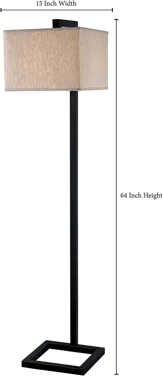 Alt view image 2 of 7 - Kenroy Home Casual Floor Lamp,64 Inch Height, 15 Inch Width,17.5 Inch Ext. with Oil Rubbed Bronze Finish