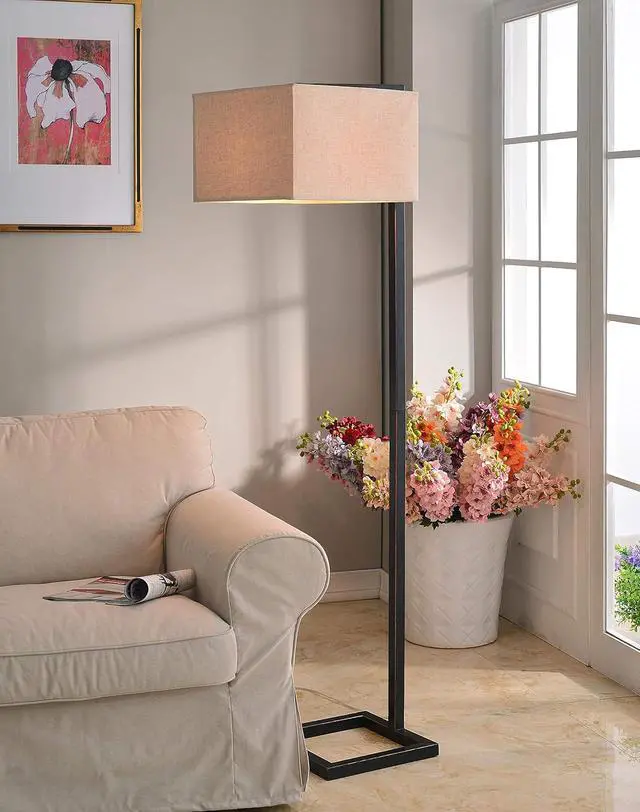 Alt view image 7 of 7 - Kenroy Home Casual Floor Lamp,64 Inch Height, 15 Inch Width,17.5 Inch Ext. with Oil Rubbed Bronze Finish