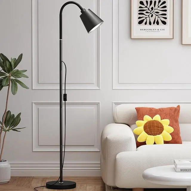 Alt view image 4 of 7 - Floor Lamp,High Brightness with 3 Colors,Multi-Purpose Standing Lamps with Height and Lighting Angle Adjustable for Living Room,Bed Room,Office(Black)