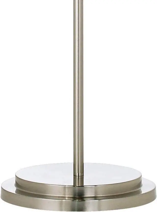 Alt view image 5 of 7 - Possini Euro Design Simplicity Modern Minimalist Floor Standing Lamp 59" Tall Brushed Nickel Silver Metal Off White Tapered Drum Shade Decor for Living Room Reading House Bedroom Home