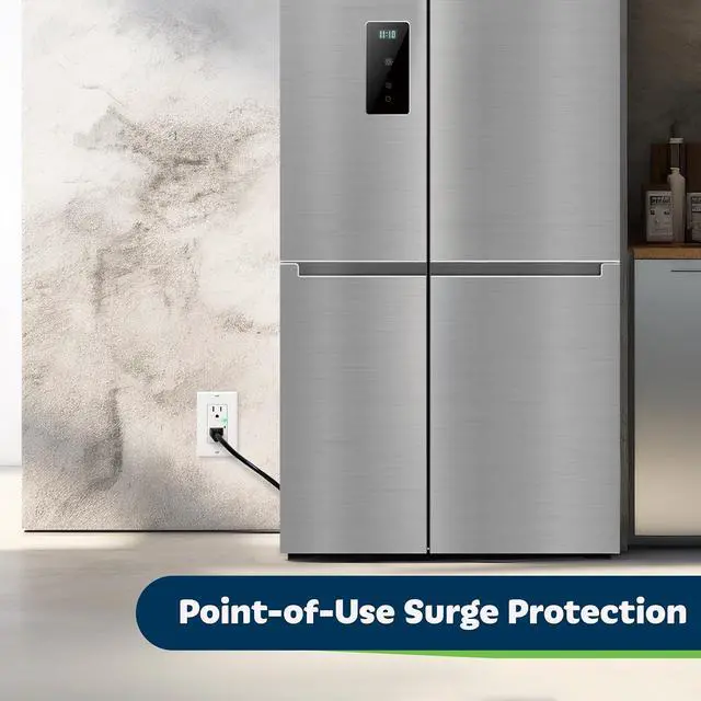 Alt view image 5 of 7 - TOPGREENER Surge Protector Receptacle with Grounding Indicator, Child Safe, Tamper-Resistant, Self-Grounding, 900 Joules, 2-Pole, 15A 125V, UL Listed, TGTRSS215R, White