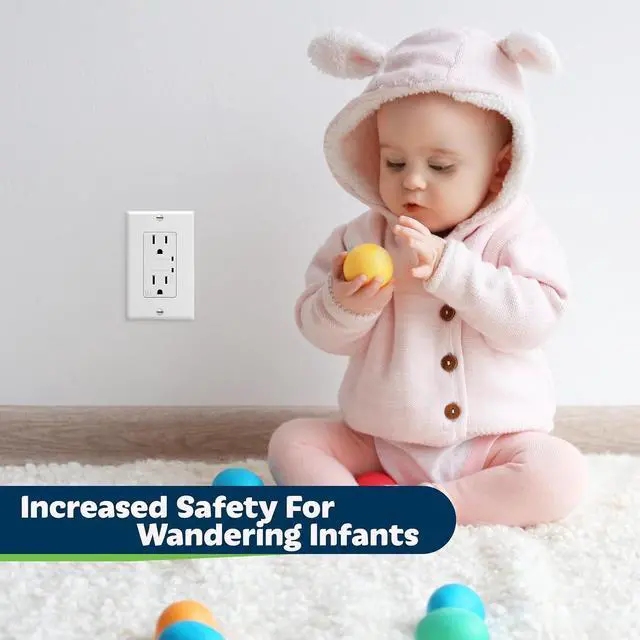 Alt view image 6 of 7 - TOPGREENER Surge Protector Receptacle with Grounding Indicator, Child Safe, Tamper-Resistant, Self-Grounding, 900 Joules, 2-Pole, 15A 125V, UL Listed, TGTRSS215R, White