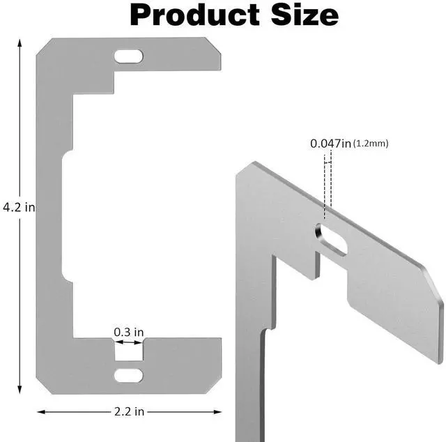 Alt view image 2 of 6 - Outlet Spacer,Flush Fit Device Leveling Plates for Wall Outlet Repair and Loose Electric outlets Fix,Self-Leveling Electrical Socket Extenders for Electrical Box and Switches